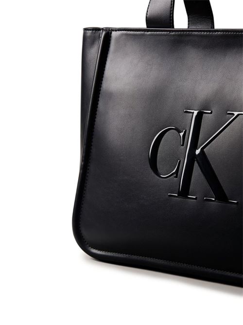 Borsa shopper uomo Calvin Klein nera con logo Calvin Klein | LV04F3218GUB1